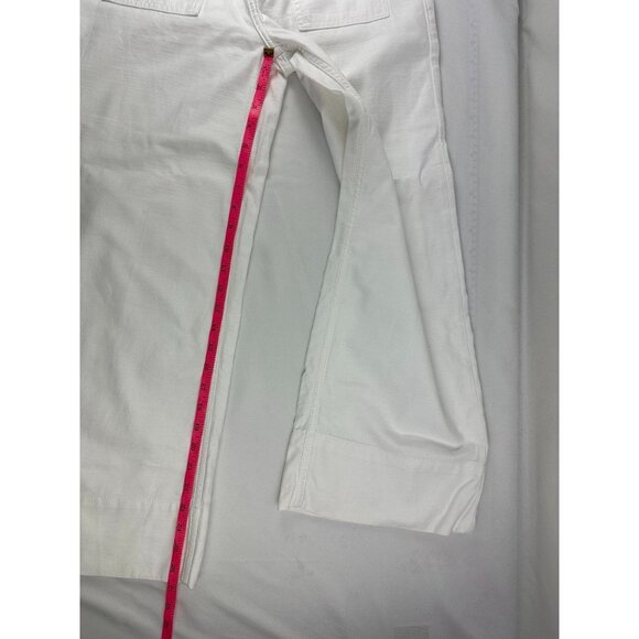 FRAME 70's Patch Pocket Crop Straight White in White Size 25 - Picture 10 of 11